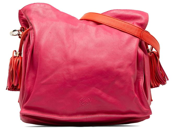 Pink LOEWE Flamenco Tassel Crossbody Leather  ref.1395758