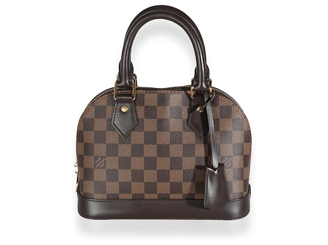 Louis Vuitton Damier Ebene Canvas Alma BB Marrom Lona  ref.1395774