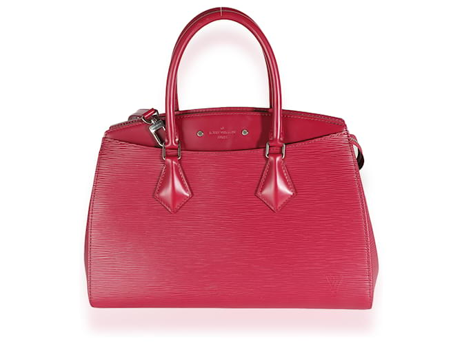 Louis Vuitton Fúcsia Epi Soufflot MM Rosa Couro  ref.1395777