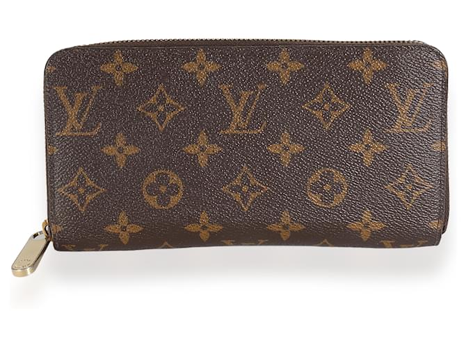 Portafoglio zippy in tela monogramma Louis Vuitton Marrone  ref.1395787
