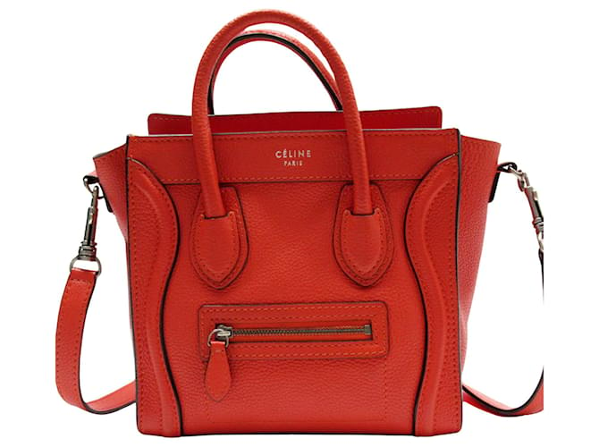 Céline Luggage Orange Leather  ref.1395805