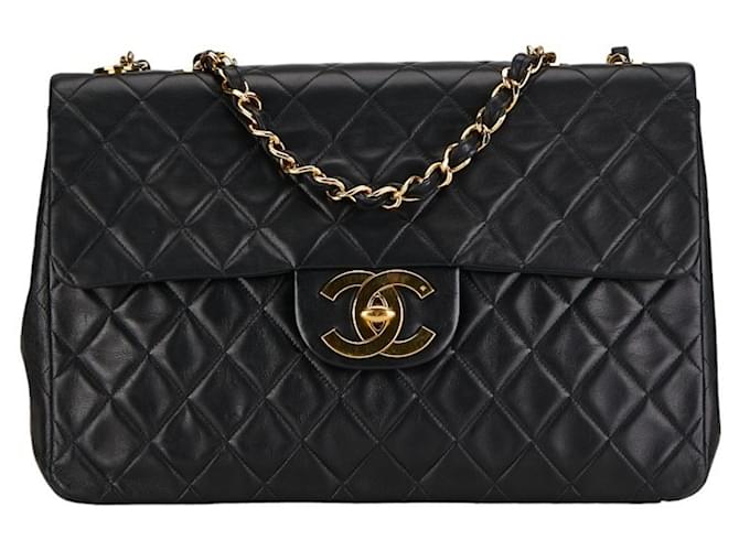 Chanel Timeless Black Leather  ref.1395826