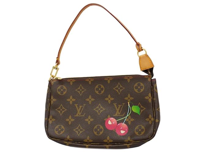 Louis Vuitton Pochette Accessoire Marrone Tela  ref.1395828