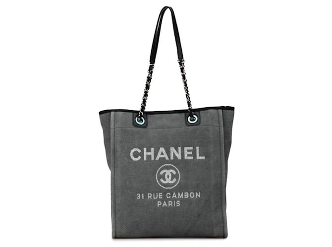 Chanel Deauville Gris Lienzo  ref.1395834