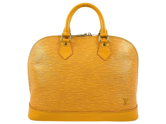 Louis Vuitton Alma Amarelo Couro  ref.1395842