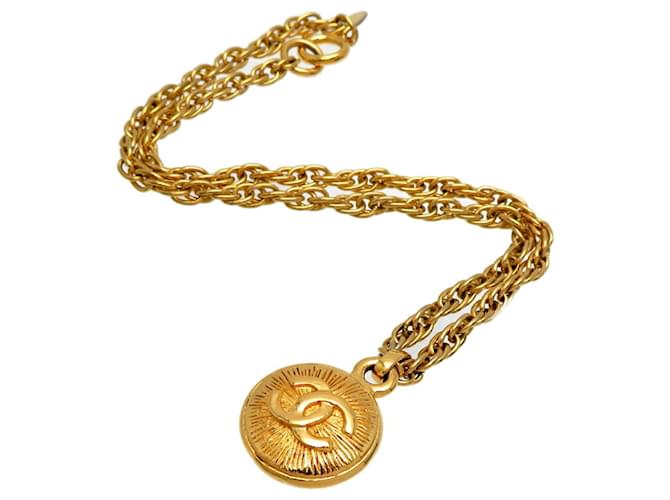 Timeless Chanel COCO Mark Dourado Banhado a ouro  ref.1395844