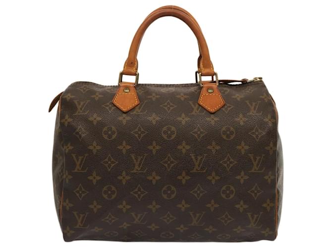 Speedy Louis Vuitton schnelle 30 Braun Leinwand  ref.1395849