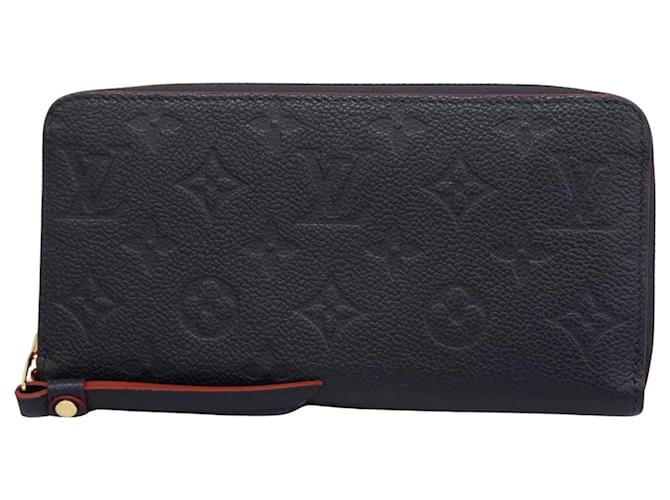 Louis Vuitton Portefeuille zippy Blu navy Pelle  ref.1395854