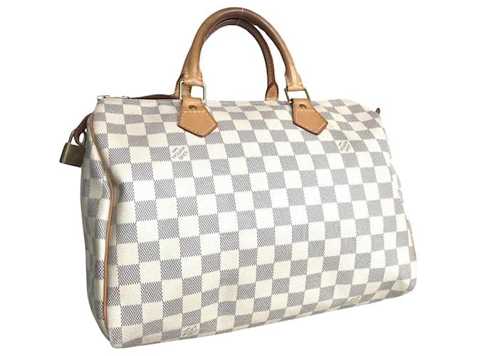 Louis Vuitton Speedy 30 White Cloth  ref.1395864