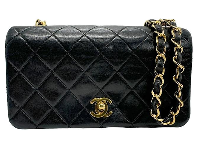 Chanel Matelassé Black Leather  ref.1395887