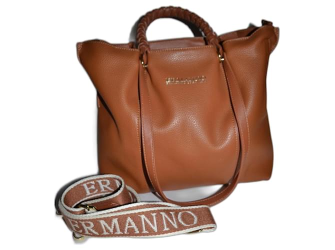 Ermanno Scervino bag Brown Leatherette  ref.1395909
