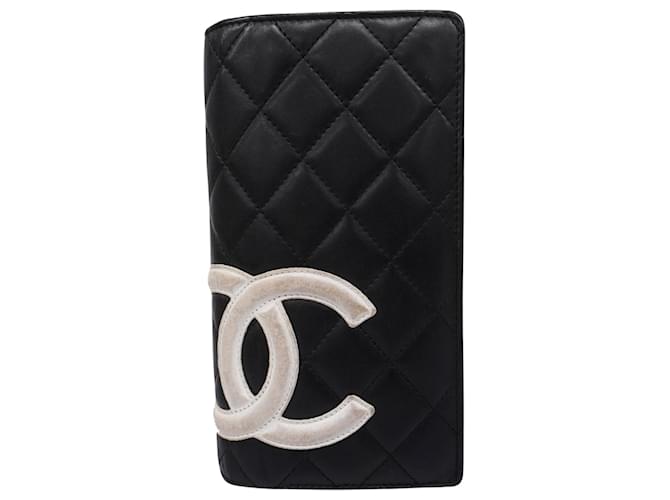 Chanel Cambon Negro Cuero  ref.1395926