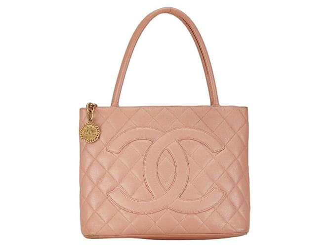 Chanel COCO Mark Rosa Couro  ref.1395930