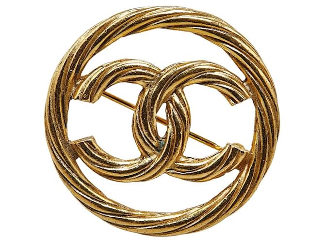 Chanel COCO Mark Dourado Banhado a ouro  ref.1395946
