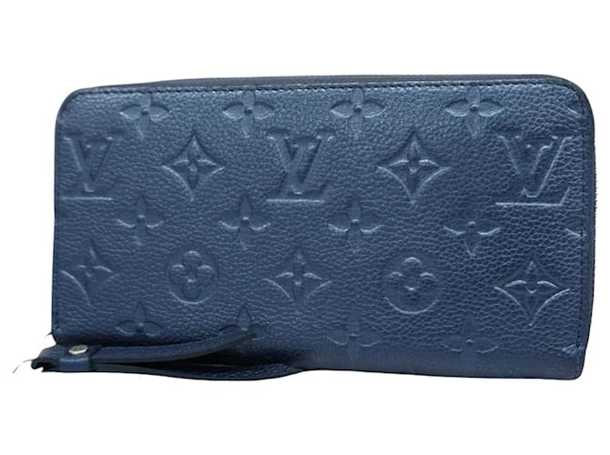 Louis Vuitton Zippy Geldbörse Blau Leder  ref.1395960