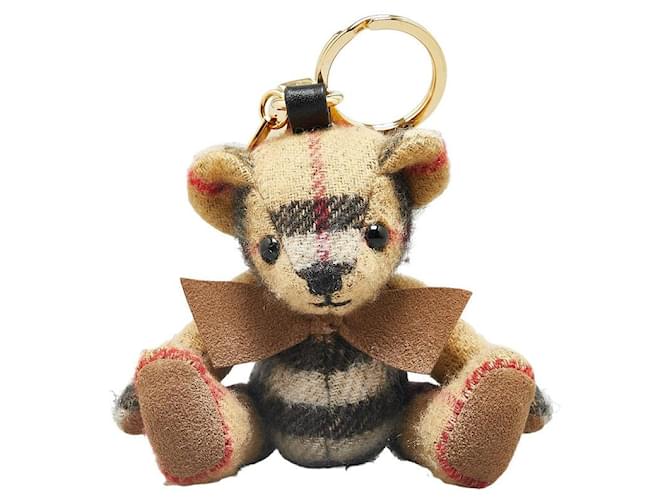 Burberry Thomas Bear Keychain Cashmere Polyester in Great Condition Brown Cotton  ref.1396018