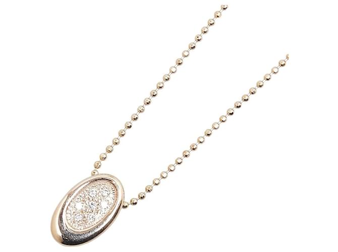 & Other Stories [LuxUness] 18k Gold Diamond Pendant Necklace Metal Necklace in Excellent condition  ref.1396025