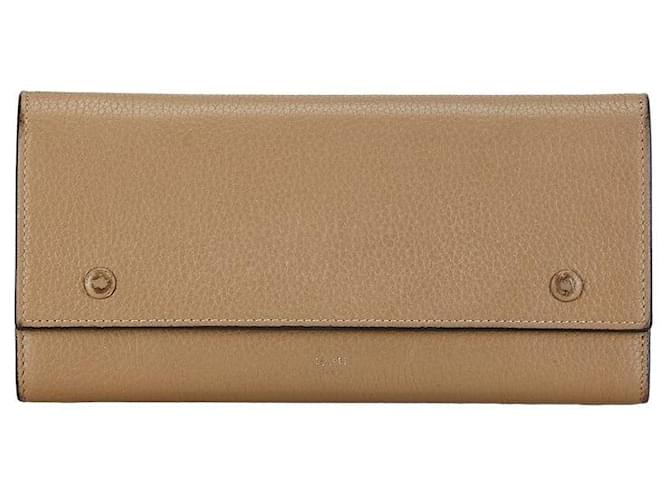 Céline Celine Leather Large Flap Wallet Leather Long Wallet SPG5125 in Fair condition  ref.1396052