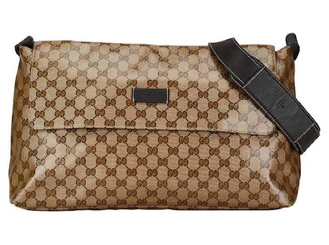 Gucci GG Crystal Crossbody Bag Bolsa Crossbody de lona 272350 em bom estado  ref.1396053