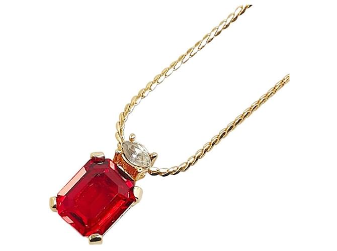 Colar Dior Ruby com pingente de metal em excelente estado  ref.1396070