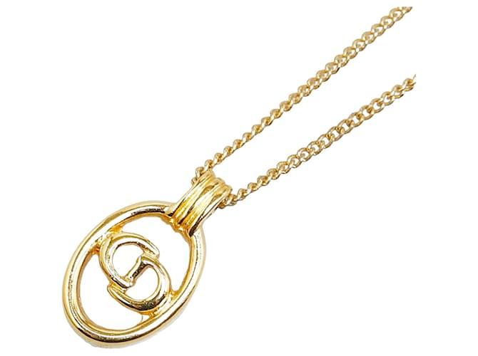 Dior CD Logo Pendant Necklace Metal Necklace in Excellent condition  ref.1396071