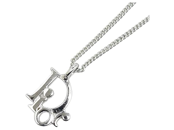 Collar con colgante con logotipo Dior Collar de metal en excelentes condiciones  ref.1396072