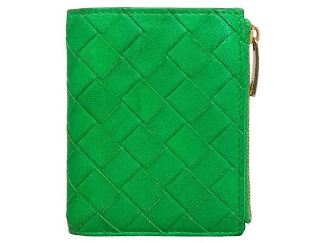 Bottega Veneta Intrecciato Bifold Zip Wallet Cartera corta de cuero 608059 en buen estado  ref.1396101