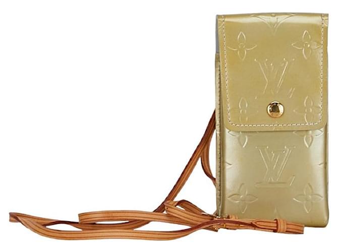 Pochette Walker Monogram Louis Vuitton in pelle verniciata M91074 in ottime condizioni D'oro  ref.1396154