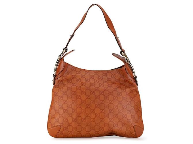 Gucci Guccissima Leather Horsebit Shoulder Bag Leather Shoulder Bag 145826 in Good condition  ref.1396181
