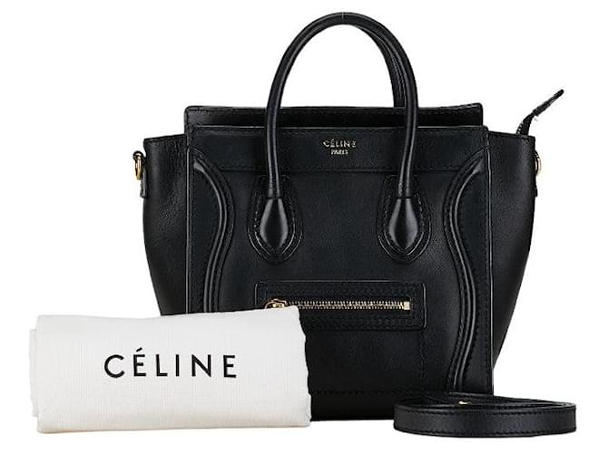 Luggage Céline Sac cabas en cuir Celine Nano Sac cabas en cuir en bon état  ref.1396186