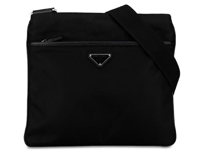 Prada Tessuto Crossbody Bag Canvas Crossbody Bag in Good condition Cloth  ref.1396190