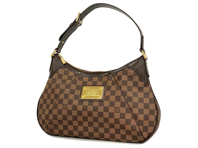 Louis Vuitton Tamigi Marrone Tela  ref.1396248