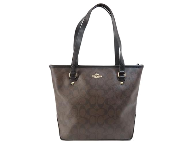 Coach Signature Brown Cloth  ref.1396251