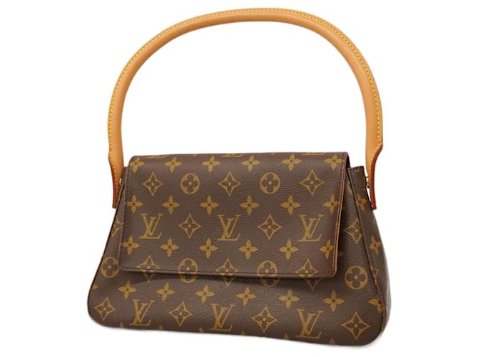 Louis Vuitton Looping Marrom Lona  ref.1396261