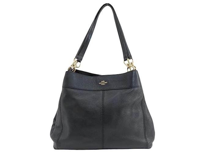 Coach Entrenador Negro Cuero  ref.1396269