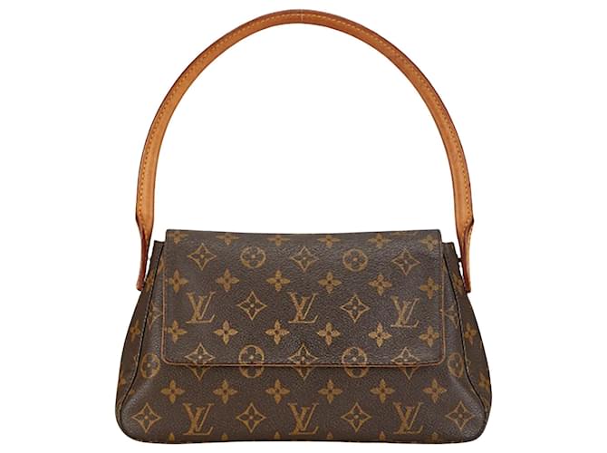 Louis Vuitton Mini looping Brown Cloth  ref.1396276