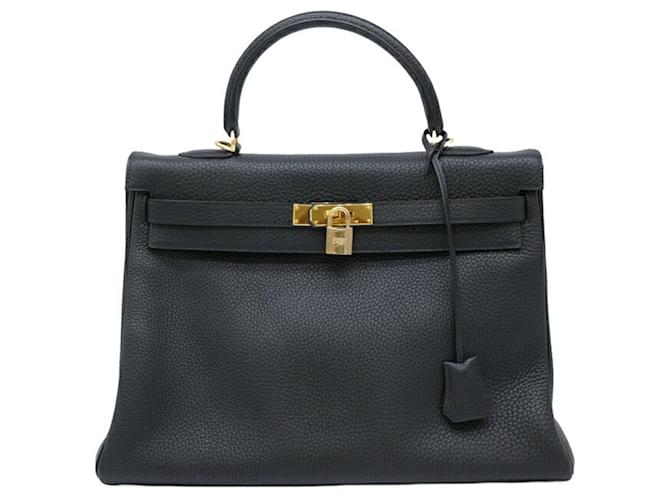 Hermès Hermes Kelly 35 Cuir Noir  ref.1396312