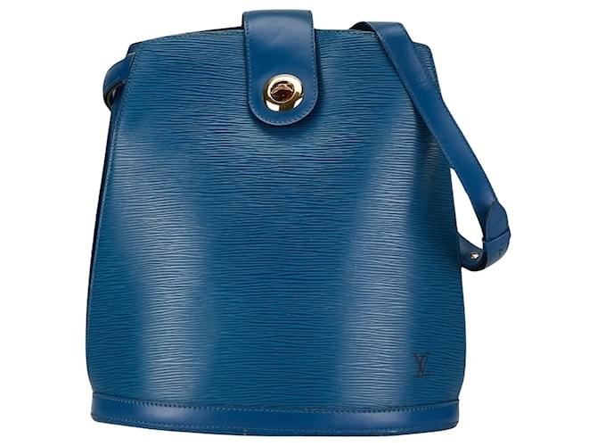 Louis Vuitton Cluny Azul Couro  ref.1396327