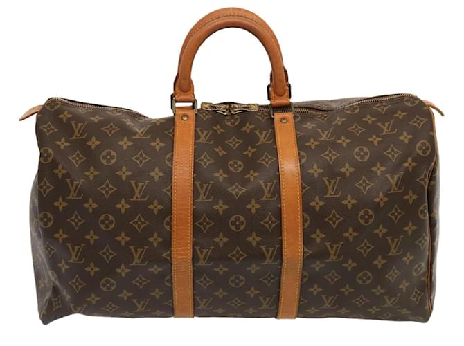 Louis Vuitton Keepall 50 Brown Cloth  ref.1396341