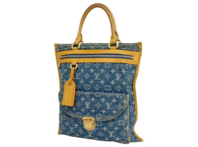 Louis Vuitton Shopper Blue Denim  ref.1396350