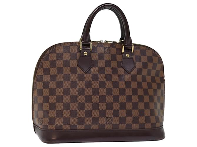 Louis Vuitton Alma Marrom Lona  ref.1396357