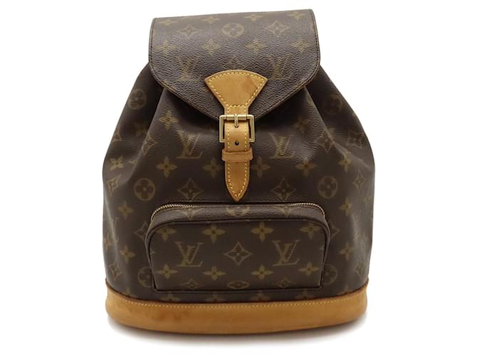 Louis Vuitton Montsouris MM Brown Cloth  ref.1396382