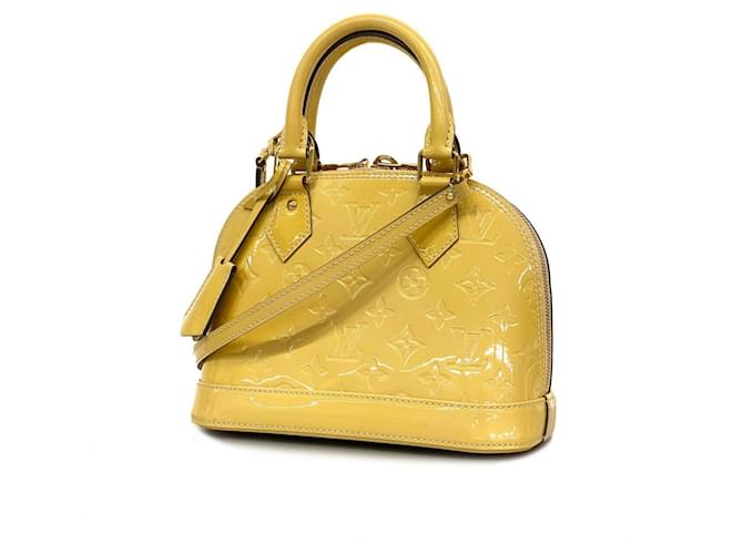 Louis Vuitton Alma BB Yellow Patent leather  ref.1396383