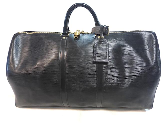 Louis Vuitton Keepall 55 Epi Leather Black - VI8911  ref.1396385