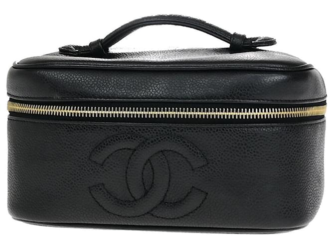 Chanel Vanity Black Leather  ref.1396404