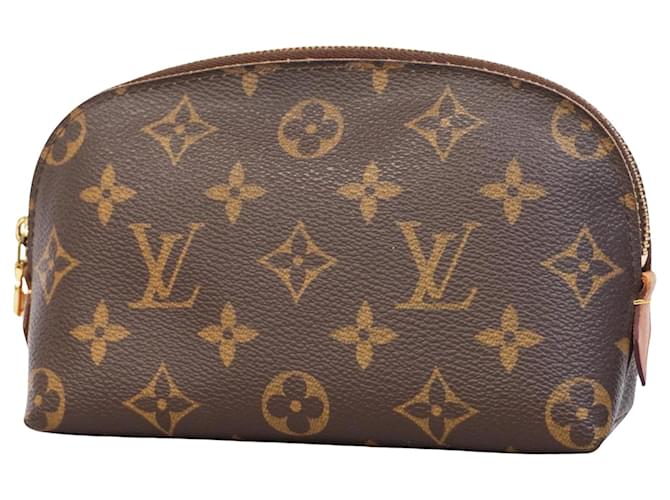 Kosmetiktasche von Louis Vuitton Braun Leinwand  ref.1396424