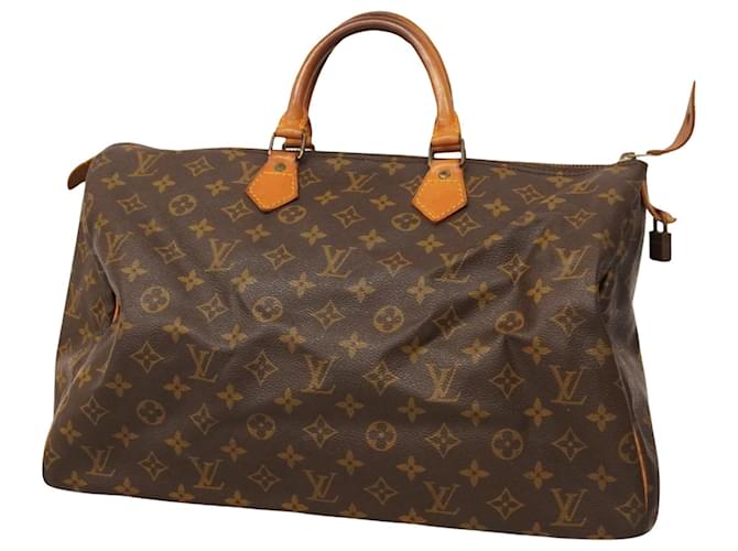 Louis Vuitton Speedy 40 Marrone Tela  ref.1396443