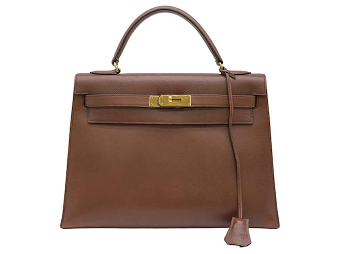 Hermès Hermes Kelly 32 Cuir Marron  ref.1396450