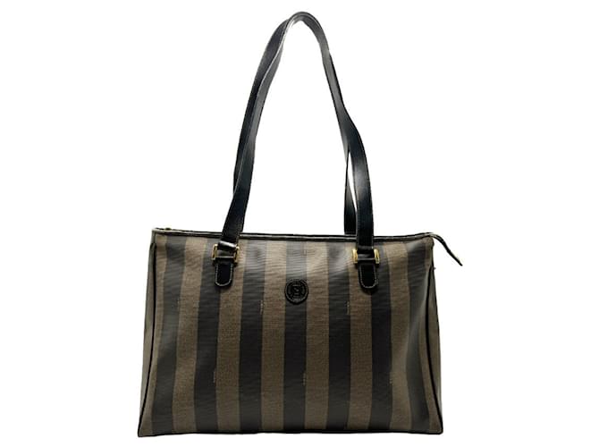 Fendi Pequin Preto Lona  ref.1396457