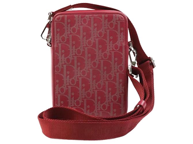 Dior oblicuo Roja Cuero  ref.1396477